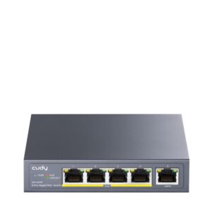 CUDY 5-Port 10/100/1000M PoE+ Switch 60W, 5 10/100/1000M ports - GS1005P