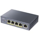 CUDY 5-Port 10/100/1000M PoE+ Switch 60W, 5 10/100/1000M ports - GS1005P