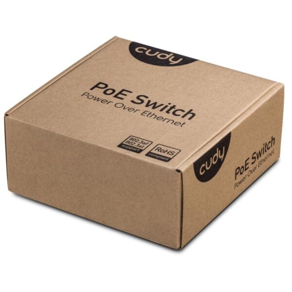 CUDY 5-Port 10/100/1000M PoE+ Switch 60W, 5 10/100/1000M ports - GS1005P