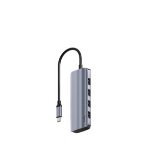 CUDY 6-IN-1 USB-C Hub, Aluminium housing, 1 USB-C 3.0 - UH500