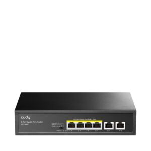 CUDY 6-Port 10/100/1000M PoE+ Switch, 4-Port 10/100/1000 BASE-T Gigabit - GS1006P