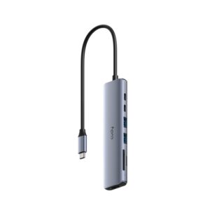 CUDY 7-IN-1 USB Hub, Aluminium housing, 1 USB-C 3.0 - UH407