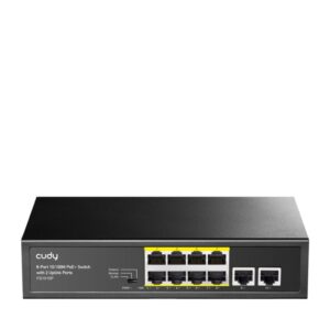 CUDY 8-Port 10/100M PSE RJ-45 +2 RJ45 10/100M Uplink - FS1010P