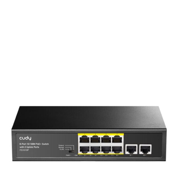 CUDY 8-Port 10/100M PSE RJ-45 +2 RJ45 10/100M Uplink - FS1010P