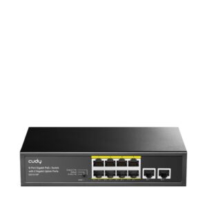 CUDY 8 RJ-45 10/100/1000M PSE ports +2 RJ45 10/100/1000 - GS1010P