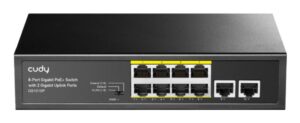 CUDY 8 RJ-45 10/100/1000M PSE ports +2 RJ45 10/100/1000 - GS1010P