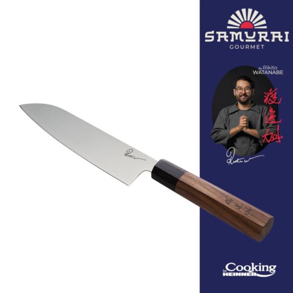 CUTIT SANTOKU 18 CM, RIKITO WATANABE, SAMURAI GOURMET - HR-EVI-R18
