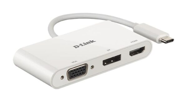 D-Link DUB-V310 3-in-1 USB-C Hub with HDMI, VGA and DisplayPort
