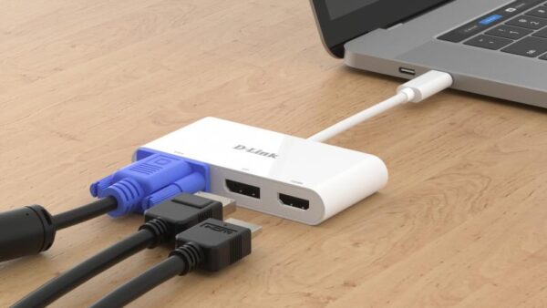 D-Link DUB-V310 3-in-1 USB-C Hub with HDMI, VGA and DisplayPort