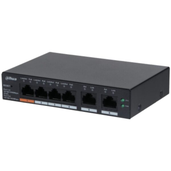 Dahua desktop switch, 6 porturi Gigabit, 4 porturi POE - CS4006-4GT-60