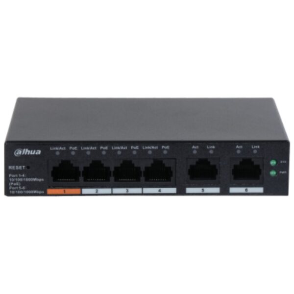 Dahua desktop switch, 6 porturi Gigabit, 4 porturi POE - CS4006-4GT-60