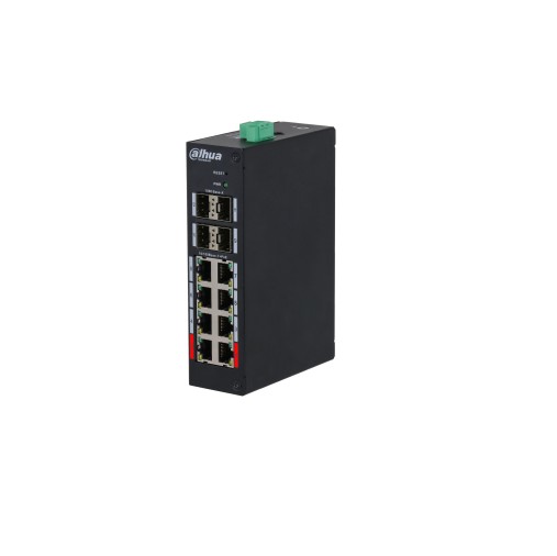 Dahua PoE Hardened Managed Desktop Layer 2 Switch, 12 Ports - DH-HS4412-8ET-120 Dahua PoE Hardened Managed Desktop Layer 2 Switch, 12 Ports - DH-HS4412-8ET-120