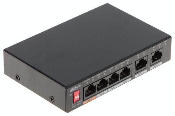 DAHUA SWITCH 6P 10/100 4POE PORTS Switch unmanege - PFS3006-4ET-60-V2