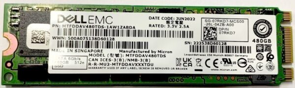Dell 480GB SATA M.2 solid state drive CUS - 400-AVSS