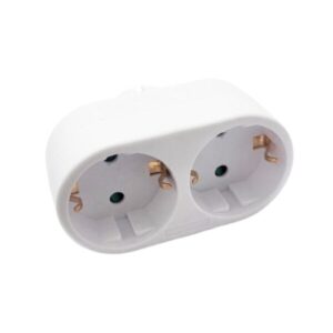 Dublu Stecher Spacer, Schuko, max 3500W, 16A, protectie copii - SPMS-2-WH