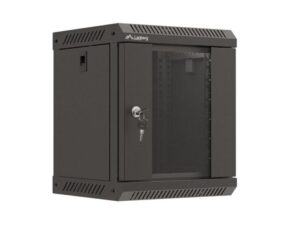 Dulap rack 10" perete 6U / 300x300 (flat pack) cu ușă din sticlă - WF11-3306-10B