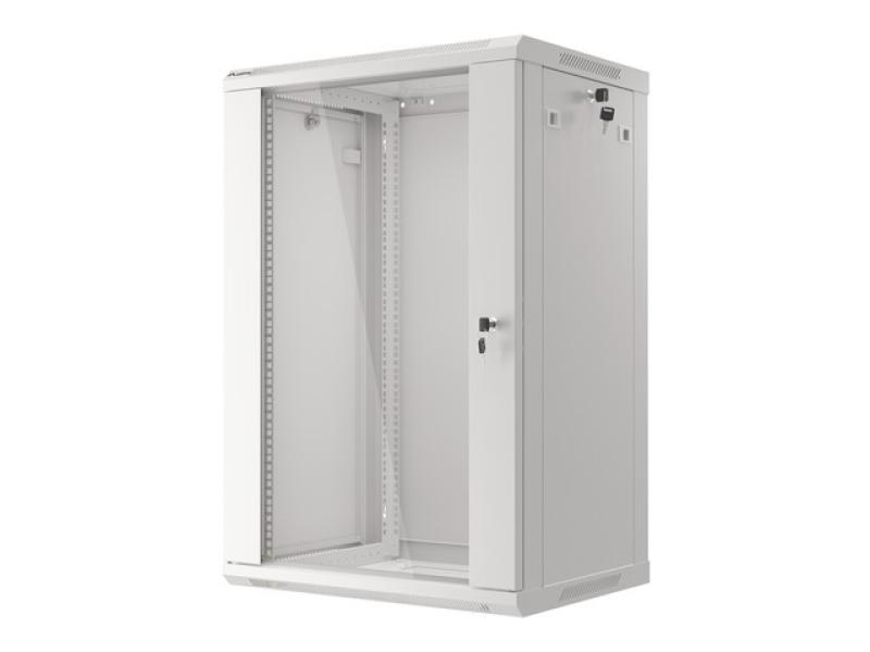 Dulap rack 19" perete 18U / 600x450 (flat pack) cu ușă din sticlă - WF01-6418-10S Dulap rack 19" perete 18U / 600x450 (flat pack) cu ușă din sticlă - WF01-6418-10S