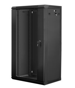 Dulap rack 19" perete 22U / 600x450 (flat pack) cu ușă din sticlă - WF01-6422-10B