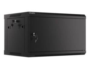 Dulap rack de perete 19", 6U, 600x450 mm, usa metalica, negru - WF01-6406-00B