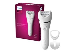 Epilator umed și uscat Philips BRE700/00, 3 accesorii, 32 pensete