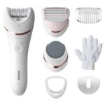 Epilator umed si uscat PHILIPS Seria 8000 BRE730/10, 7 accesorii
