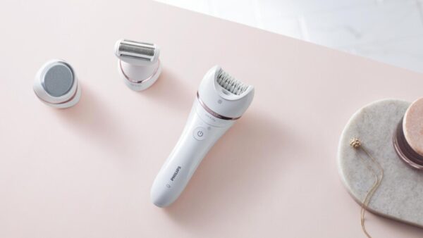 Epilator umed si uscat PHILIPS Seria 8000 BRE730/10, 7 accesorii
