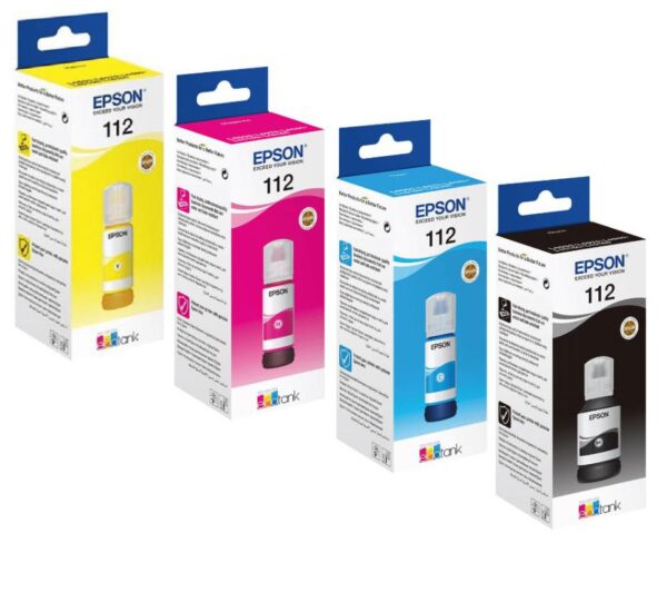 EPSON 112 EcoTank 4-colour Multipack, continut: 1 x 65,0 ml Black - C13T06C64A