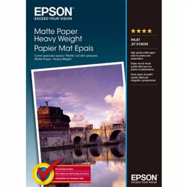 EPSON A4 MATTE PHOTO PAPER 50 SHEETS, 167gsm - C13S041256