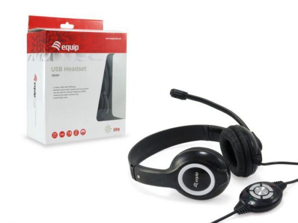 EQUIP 245301 USB Headset, 150x70x165mm - 000000000000245301