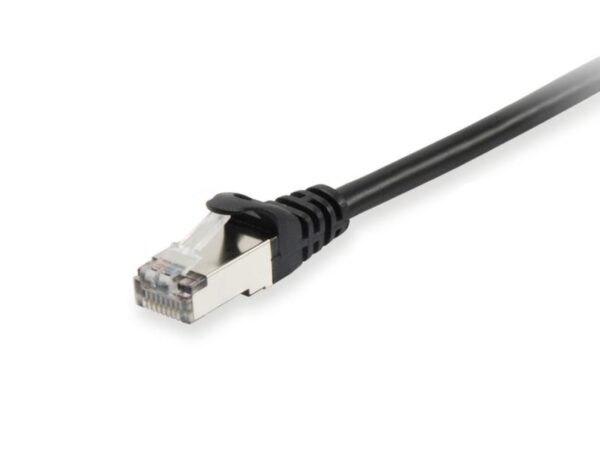 EQUIP 605592 Cat.6 S/FTP Patch Cable, 3.0m, Black, 8.34x11.68x3000mm - 000000000000605592
