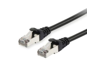 EQUIP 606103 Cat.6A S/FTP Patch Cable, 1.0m, Black, 8.34x11.68x1000mm - 000000000000606103