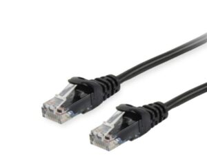 EQUIP 625450 Cat.6 U/UTP Patch Cable, 1.0m, Black, 8.34x11.68x1000mm - 000000000000625450