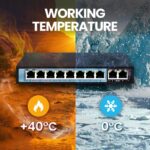Extralink CERES PoE Switch 8x 100Mb/s PoE/PoE+ 2x RJ45 - EX.3906