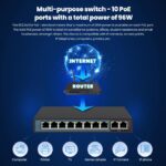 Extralink CERES PoE Switch 8x 100Mb/s PoE/PoE+ 2x RJ45 - EX.3906