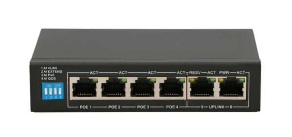 Extralink EUROS V2 PoE Switch 4x 100Mb/s PoE/PoE+ 2x - EX.14831