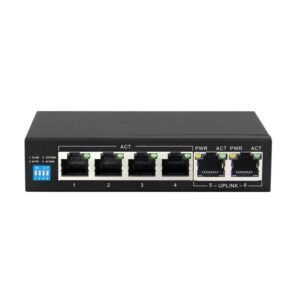 Extralink KRIOS PoE Switch 4x Gigabit PoE/PoE+ 2x RJ45 - EX.14305