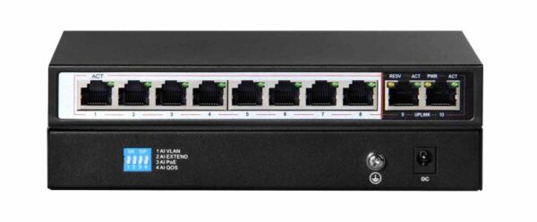 Extralink PERSES PoE Switch 8x Gigabit PoE/PoE+ 2x RJ45 - EX.14312