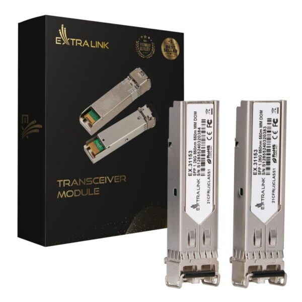 Extralink SFP 1.25G 2-pack SFP Module 1.25Gbps LC/UPC 850nm - EX.31153