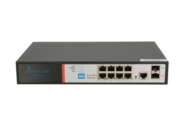 Extralink VICTOR PoE Switch 8x Gigabit PoE/PoE+ 2x SFP - EX.8222
