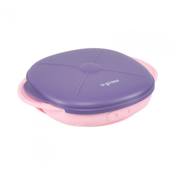 Farfurie silicon cu capac, mov, U-Grow - UG-239PP