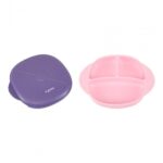 Farfurie silicon cu capac, mov, U-Grow - UG-239PP