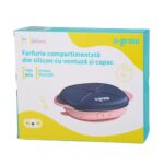 Farfurie silicon cu capac, mov, U-Grow - UG-239PP