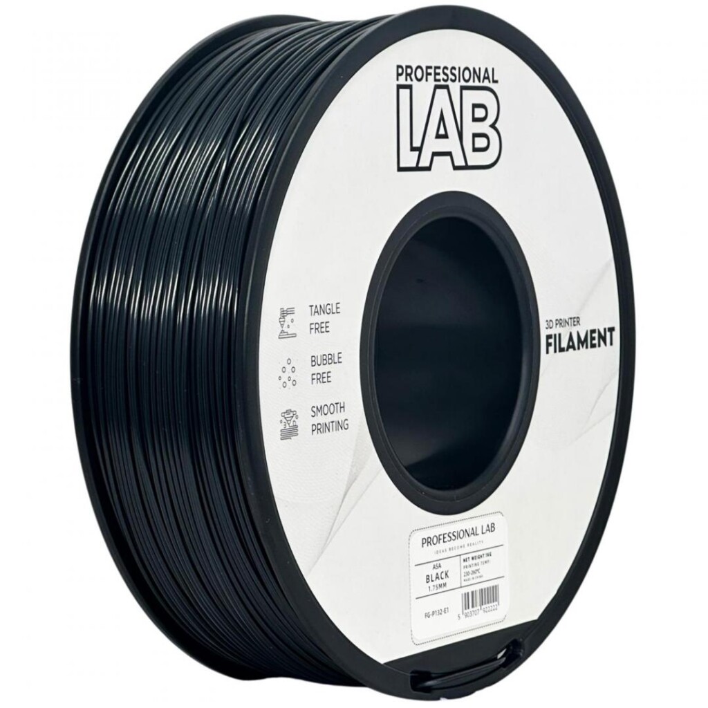 Filament 3D Proffesional Lab, Diamentru 1.75mm, Greutate: 1KG - ASA BLACK | PROF. LAB-01 Filament 3D Proffesional Lab, Diamentru 1.75mm, Greutate: 1KG - ASA BLACK | PROF. LAB - imagine 1