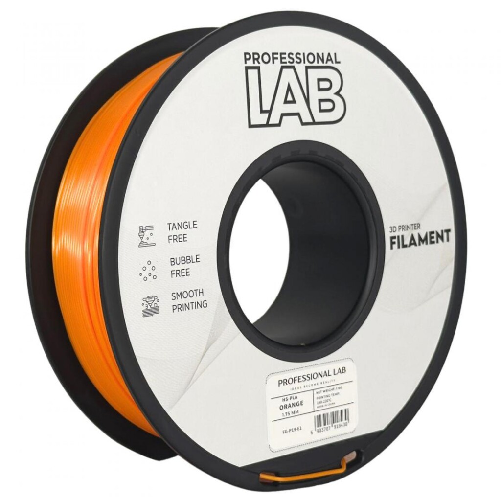 Filament 3D Proffesional Lab, Diamentru 1.75mm, Greutate: 1KG - HS-PLA ORANGE | PROF. LAB-01 Filament 3D Proffesional Lab, Diamentru 1.75mm, Greutate: 1KG - HS-PLA ORANGE | PROF. LAB - imagine 1