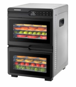 FOOD DEHYDRATOR HEINNER DUALDRY PRO HFD-KDDB1200BKSS, 1000-1200W - imagine 3