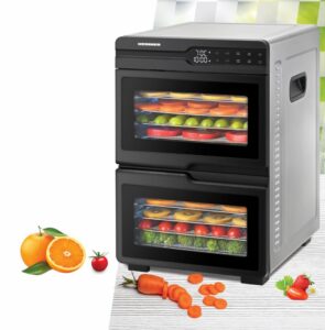 FOOD DEHYDRATOR HEINNER DUALDRY PRO HFD-KDDB1200BKSS, 1000-1200W - imagine 13