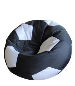 FOTOLIU PUF XL MINGE FOTBAL 75CM NEGRU - HR-BBAGFTB75-BLK