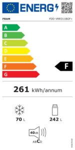 FRIGIDER CU DOUA USI FRAM FDD-VRR311BGF+