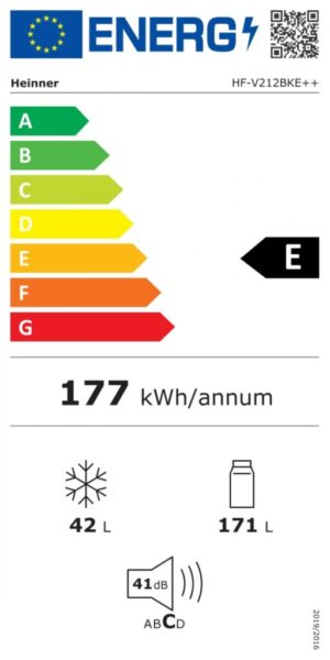 FRIGIDER CU DOUA USI HEINNER HF-V212BKE++