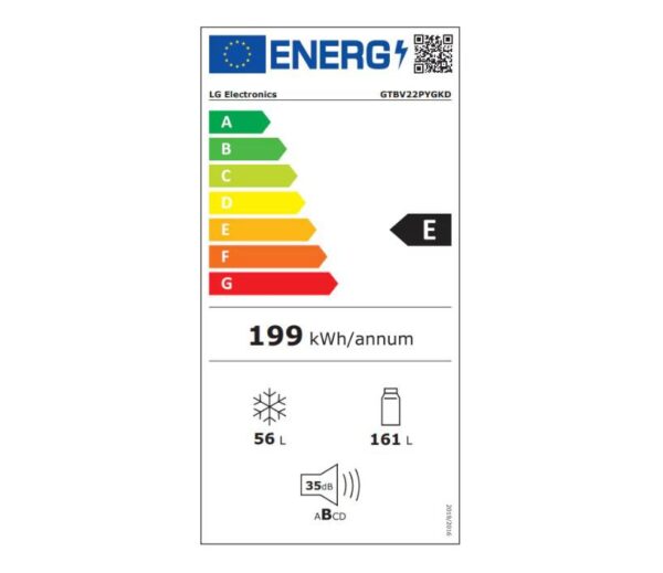 Frigider LG GTBV22PYGKD, 217 L, Full No Frost, Compresor Smart